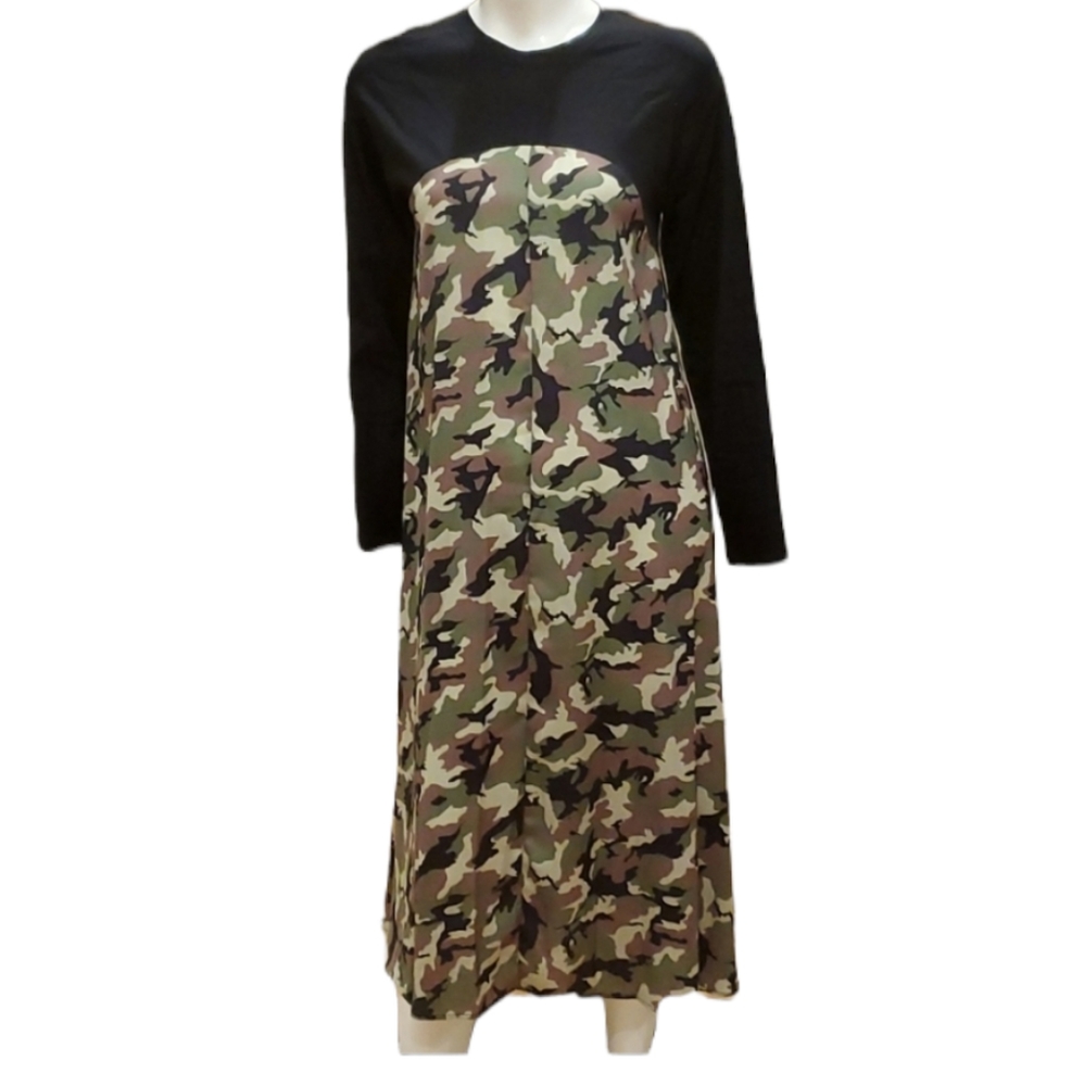 Zara combined print dress